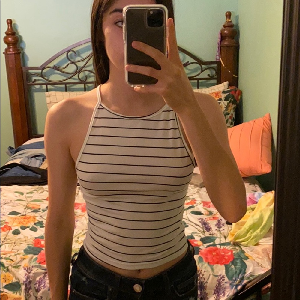 Shein Black and White halter top